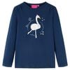 vidaXL Lang&aelig;rmet T-shirt til b&oslash;rn str. 116 marinebl&aring;