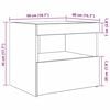 vidaXL Natskab 2 pcs Sort eg 50 x 40 x 45 cm Konstrueret tr&aelig;