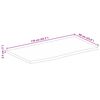 vidaXL bordplade 110x60x2,5 cm naturlig kant massivt ru mangotr&aelig;