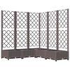 vidaXL plantekasse med espalier 120x120x121,5 cm PP brun