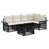 vidaXL Havesofa S&aelig;t 6 stk. Sort og Cremehvid polyrattan