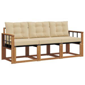 vidaXL Udend&oslash;rs sofagruppe 3 stk. Naturlig og Beige