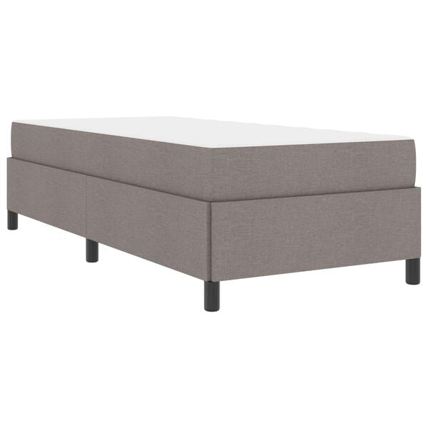 vidaXL Box spring seng Gr&aring;brun 90 x 200 cm Stof