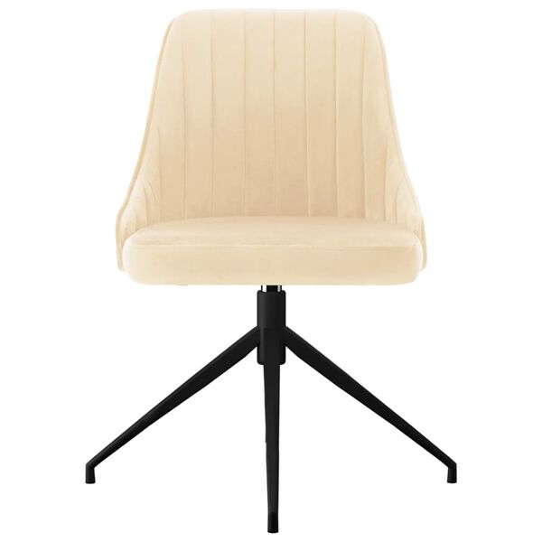 vidaXL spisebordsstole 6 stk. fl&oslash;jl cremefarvet