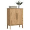 vidaXL Sideboard FLORO Voks brun 70 x 30 x 70,5 cm Massivt fyrretr&aelig;
