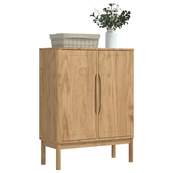 vidaXL Sideboard FLORO Voks brun 70 x 30 x 70,5 cm Massivt fyrretr&aelig;