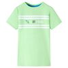 T-shirt til b&oslash;rn str. 104 neongr&oslash;n