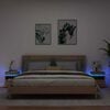 vidaXL sengeborde 2 stk. med LED-lys 40x39x48,5 cm kunsteg