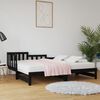 vidaXL daybed med udtr&aelig;k 2x(80x200) cm massivt fyrretr&aelig; sort