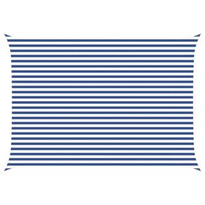 vidaXL Solskygge sejl Bl&aring; og Hvid 5 &times; 3,5 m 100% polyester Oxford