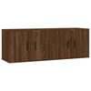 vidaXL v&aelig;gh&aelig;ngte tv-skabe 2 stk. 57x34,5x40 cm brun egetr&aelig;sfarve
