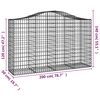 vidaXL buede gabionkurve 3 stk. 200x50x120/140 cm galvaniseret jern