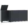 vidaXL skraldespandsskjuler 276x79x117 cm 4 rum st&aring;l antracit