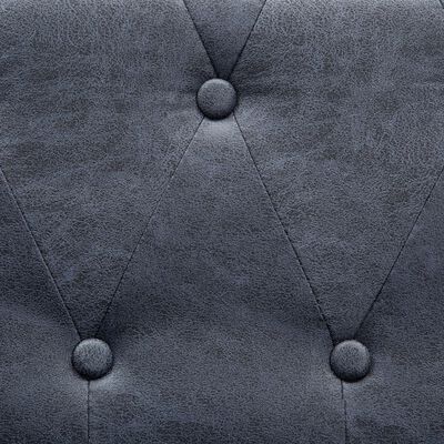 vidaXL 2-personers Chesterfield-sofa imiteret ruskind grå