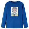 vidaXL Lang&aelig;rmet T-shirt til b&oslash;rn str. 128 m&oslash;rkebl&aring;