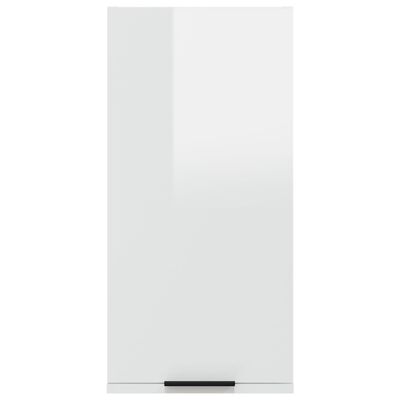 vidaXL væghængt badeværelsesskab 32x20x67 cm hvid højglans