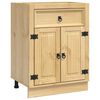 vidaXL Kabinet SKI HonningBrun 60 x 46 x 81,5 cm Massiv fyrretr&aelig;