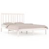 vidaXL sengeramme 150x200 cm King Size massivt fyrretr&aelig; hvid