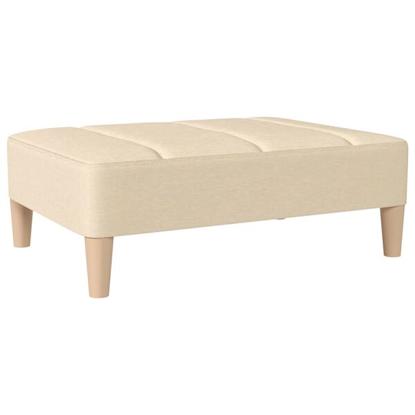 vidaXL fodskammel 78x56x32 cm stof cremefarvet