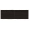 vidaXL bordplade 120x40x(2-6) cm naturlig kant behandlet tr&aelig; m&oslash;rkebrun