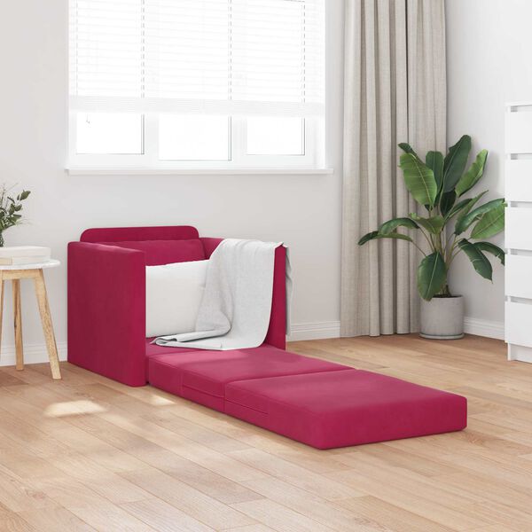 vidaXL Sovesofa 60cm Vinr&oslash;d Fl&oslash;jl