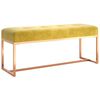 vidaXL b&aelig;nk 110x36x45 cm velour sennepsgul