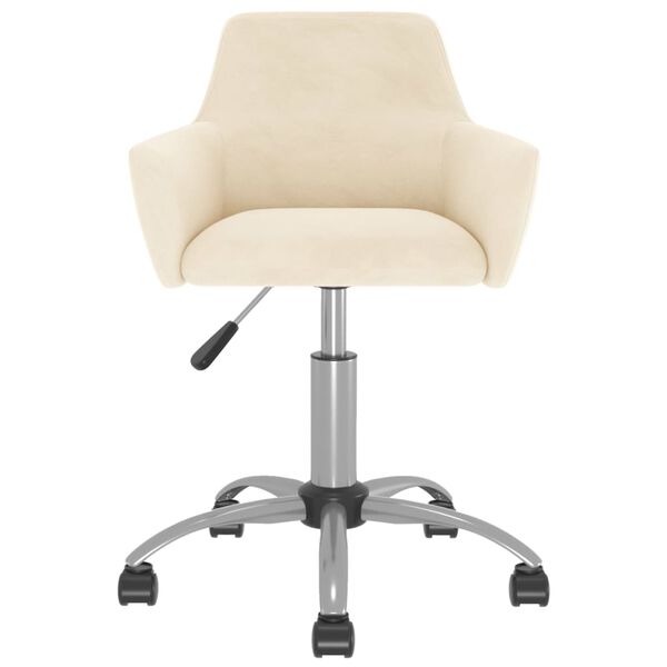 vidaXL drejelig spisebordsstol fl&oslash;jl cremefarvet