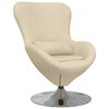 vidaXL &AElig;ggestol Creme 63 x 73 x 90 cm Stof