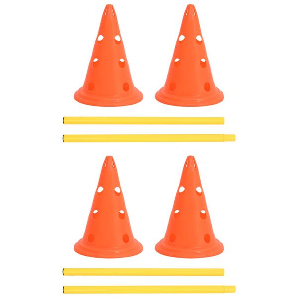 vidaXL forhindringsbanesæt til hunde orange og gul