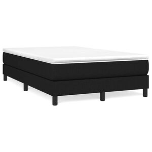 vidaXL Boxspring sengeramme Sort 120x200 cm Stof