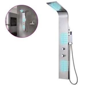 vidaXL brusepanel rustfrit stål buet