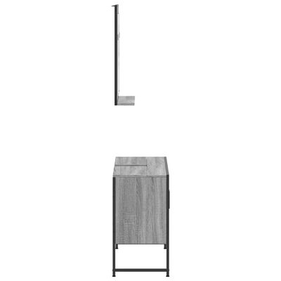vidaXL badeværelsesskabe 2 dele konstrueret træ grå sonoma-eg