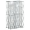 vidaXL Gabion h&oslash;jbed 90 x 50 x 150 cm Galvaniseret st&aring;l S&oslash;lv