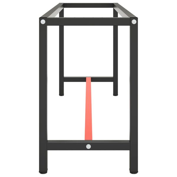 vidaXL stel til arbejdsbænk 170x50x79 cm metal mat sort og mat rød
