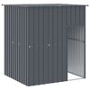vidaXL hundehus med tag 165x153x181 cm galvaniseret st&aring;l antracitgr&aring;