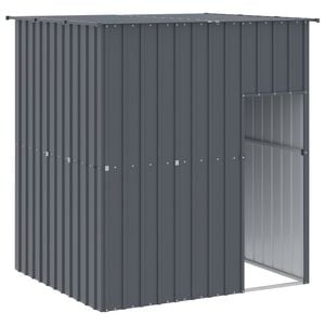vidaXL hundehus med tag 165x153x181 cm galvaniseret st&aring;l antracitgr&aring;