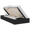vidaXL Ottoman Sengestel med opbevaring Sort 90 x 190 cm Stof