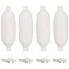vidaXL b&aring;dfendere til b&aring;d 4 stk. &Oslash; 16x58 cm PVC hvid