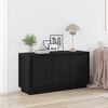 vidaXL Sideboard Sort eg 102 x 35 x 55 cm Konstrueret tr&aelig;