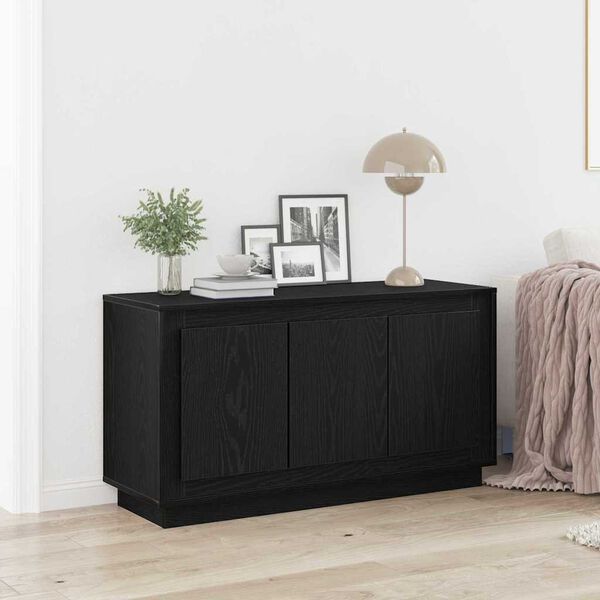 vidaXL Sideboard Sort eg 102 x 35 x 55 cm Konstrueret tr&aelig;