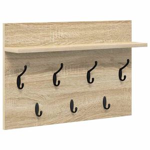 vidaXL V&aelig;gmonteret Jakkeholder med hylde Sonoma eg 60 x 40 x 12 cm