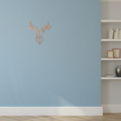 Homemania vægdekoration Deer 51x51 cm stål kobberfarvet