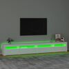 vidaXL tv-skab med LED-lys 270x35x40 cm hvid
