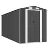 vidaXL haveskur 192x523x223 cm galvaniseret st&aring;l antracitgr&aring;