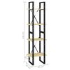 vidaXL bogreol 40x30x140 cm 4 hylder massivt fyrretræ