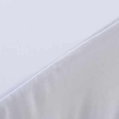 vidaXL strækbare bordduge med skørt 2 stk. 183 x 76 x 74 cm hvid