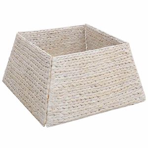 vidaXL Juletr&aelig;krave Firkantet Hvid 50 x 50 x 25 cm Vandhyacint