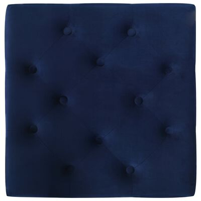 vidaXL taburet 60x60x36 cm fløjl marineblå