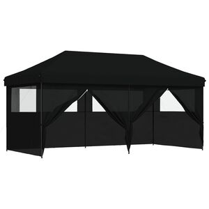 vidaXL Party Tent Sort 292 x 580 x 315 cm Oxford stof