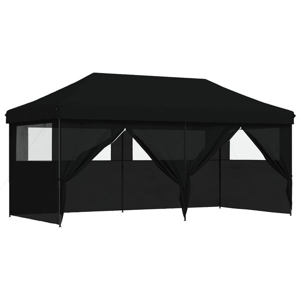 vidaXL Party Tent Sort 292 x 580 x 315 cm Oxford stof